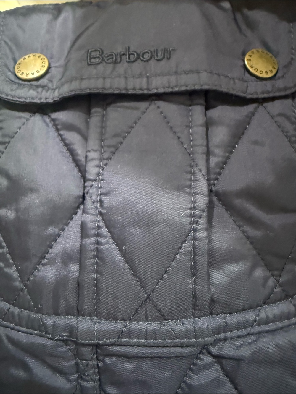 Barbour Manderston 4 pocket William Morris Navy quilted jacket. Size 4 - Picture 4 of 15